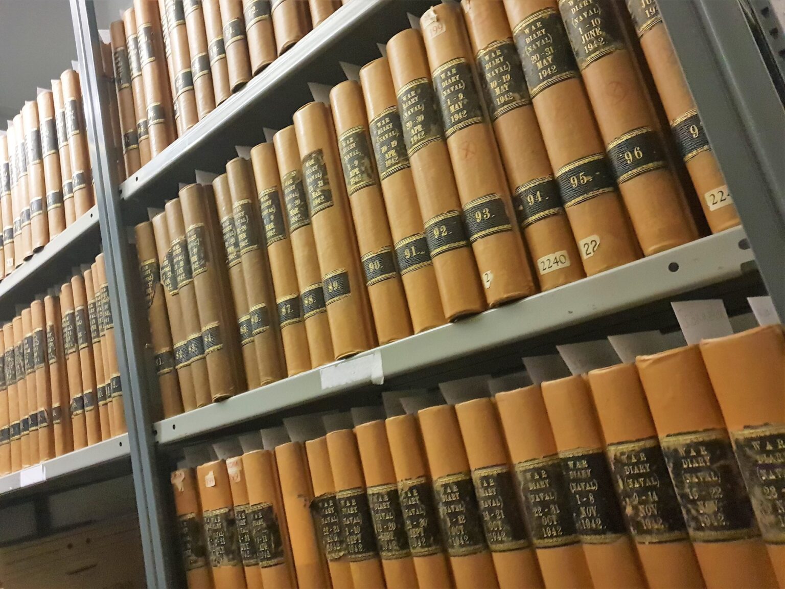 NHB books on a shelf